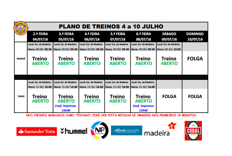 plano treinos semana de 4 a 10