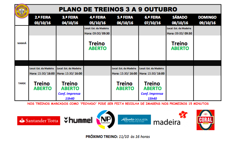 plano treinos