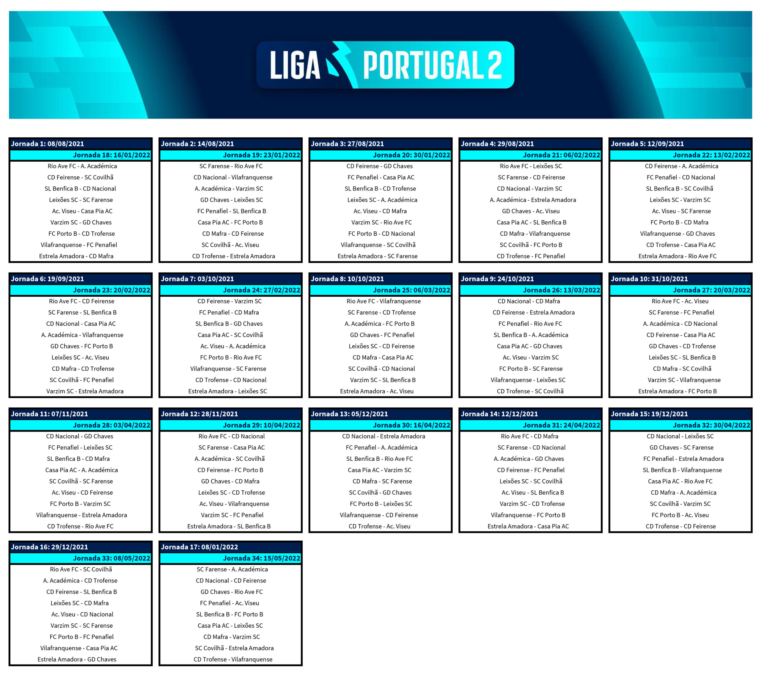 Liga Portugal 2 já tem calendário - Rio Ave Futebol Clube