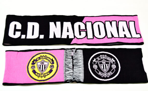 Cachecol Preto/Rosa C.D. Nacional