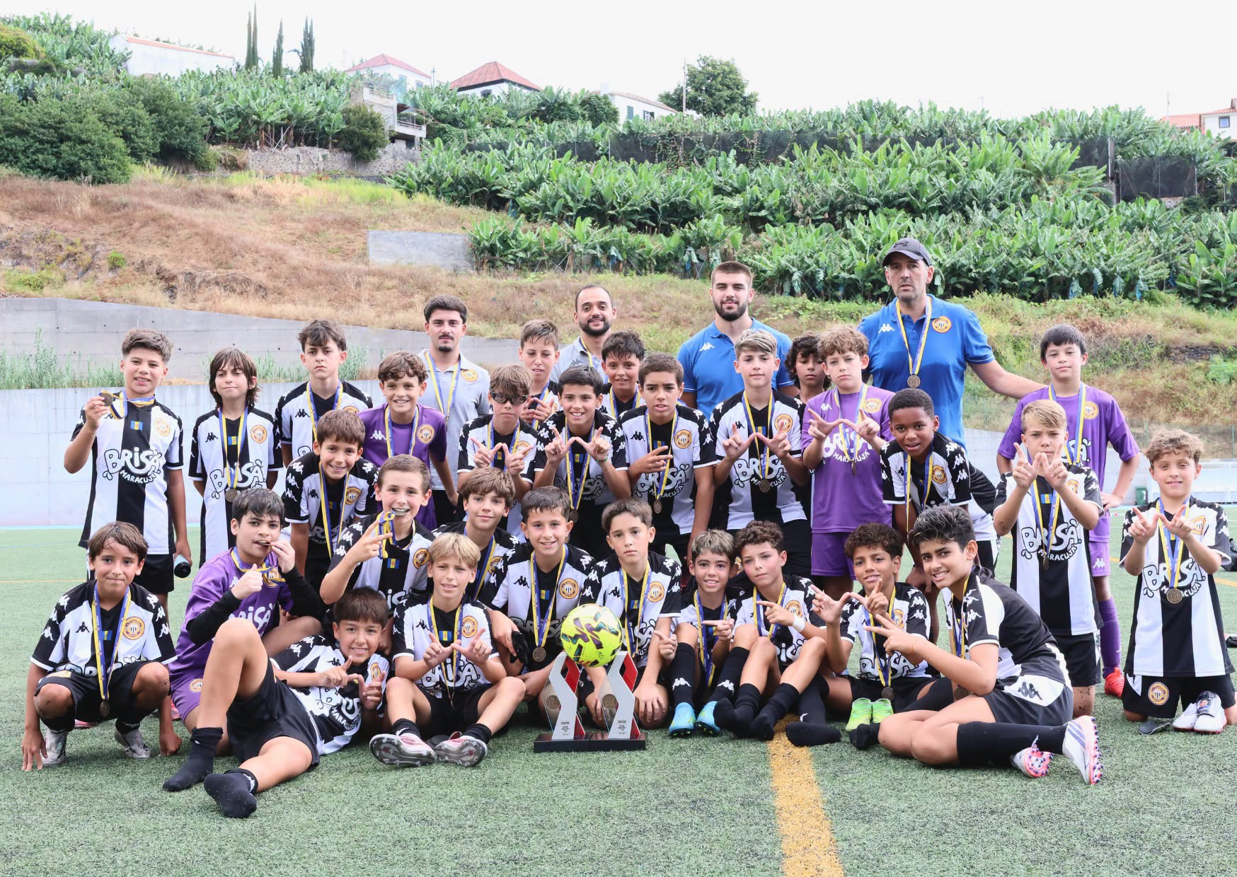 Aufstellung: Doppelter Regional-Supercup-Sieg der U13
